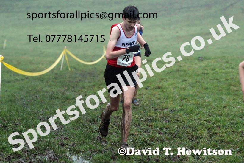 Mens under-17s, NECAA Junior Cross Country Relays, Thornley Farm, Peterlee, Saturday, December 12th. Photo: David T. Hewitson/Sports for All Pics